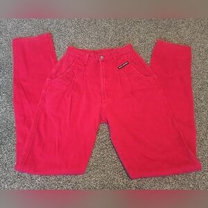 VTG RARE Rocky Mountain Jeans Womens Red Bareback High Rise 80s  Rodeo Sz 3/4
